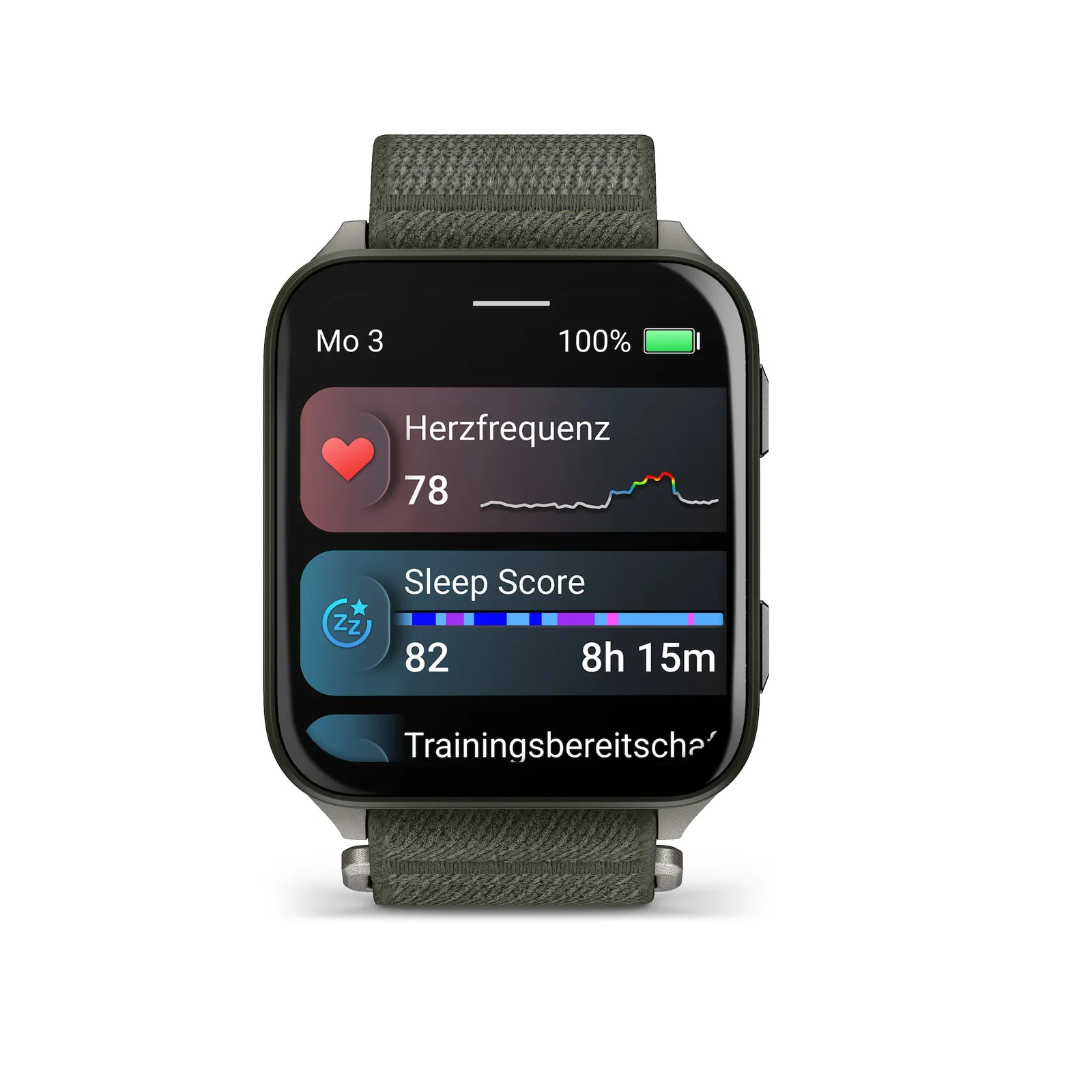 Garmin Venu® X1 Mahovinasto zelena s ComfortFit najlonskim remenom - Slika 3