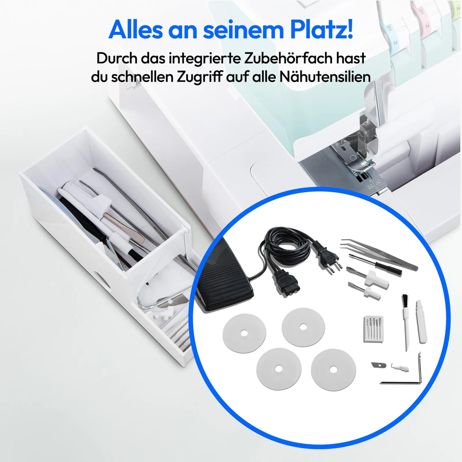 Medion LIFE® MD19169 Overlock-Nähmaschine SO90 türkis - Slika 4