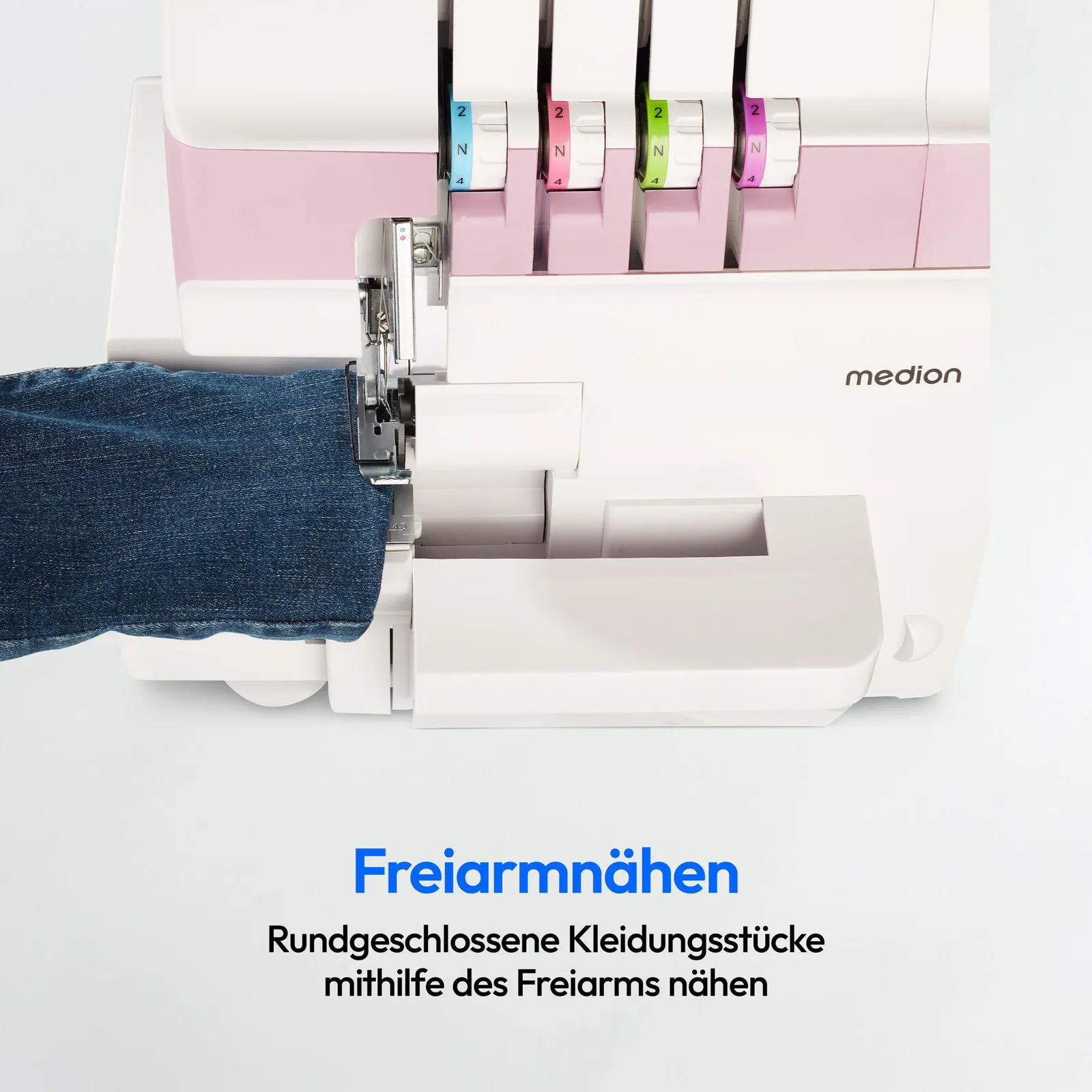Medion LIFE® MD19169 Overlock-Nähmaschine SO90 rosa - Slika 3