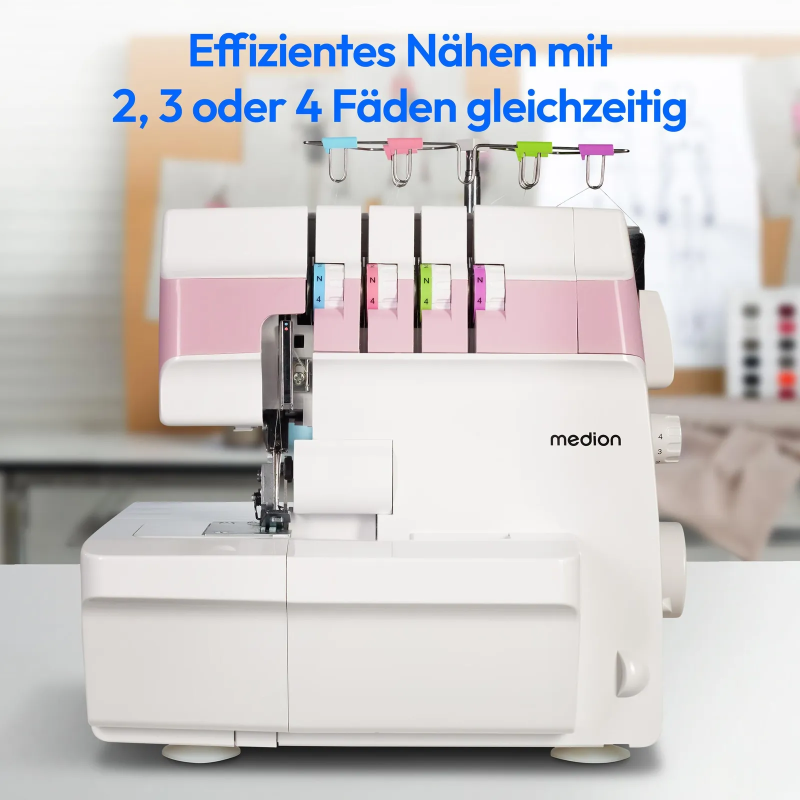 Medion LIFE® MD19169 Overlock-Nähmaschine SO90 rosa - Slika 4