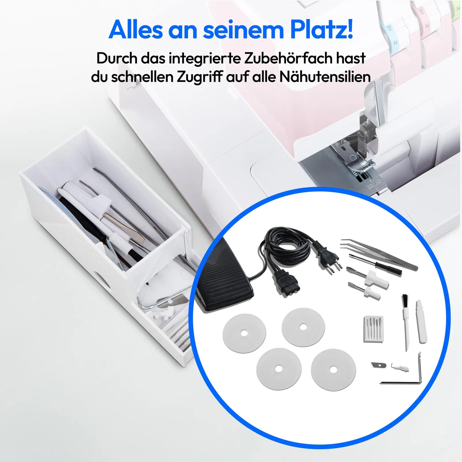 Medion LIFE® MD19169 Overlock-Nähmaschine SO90 rosa - Slika 5
