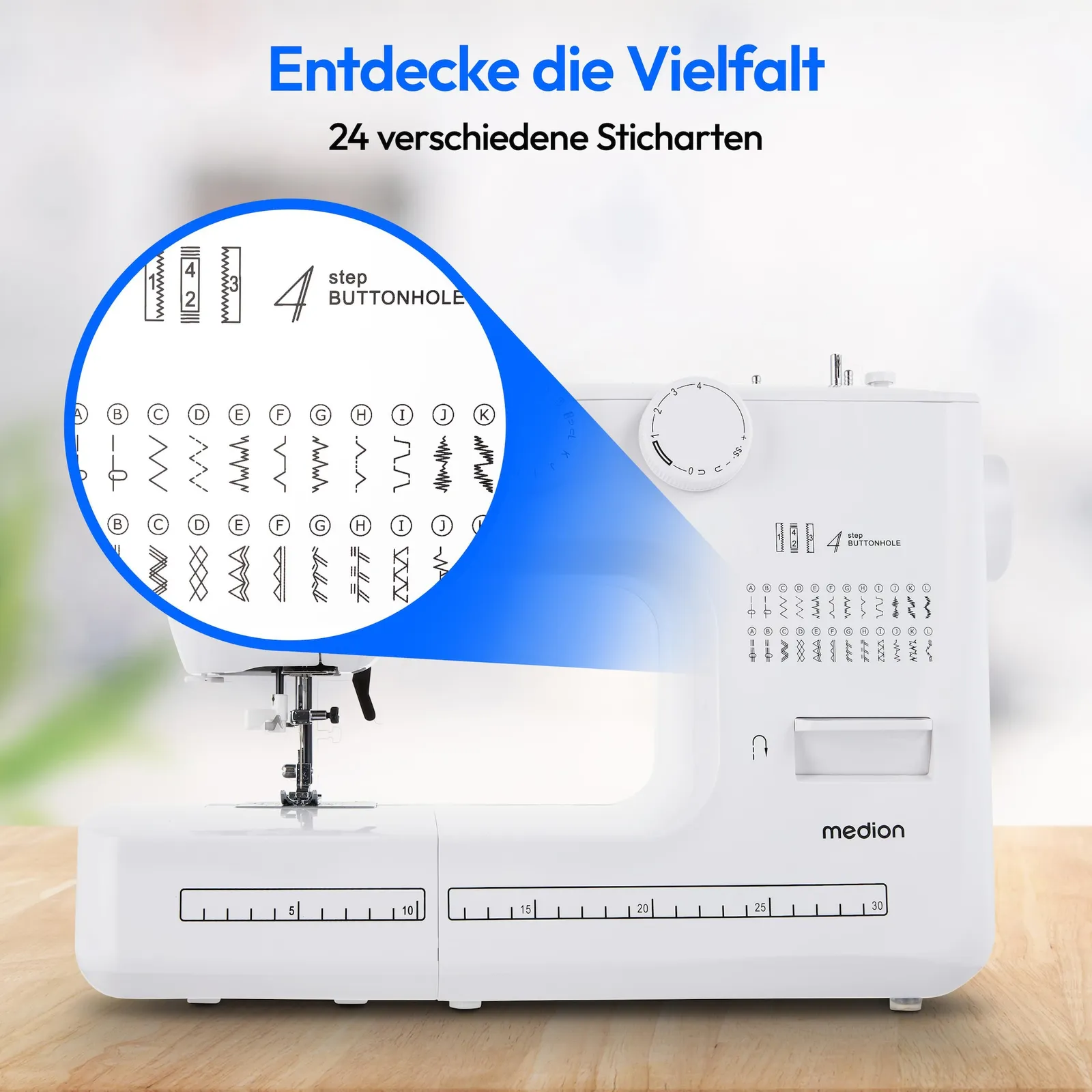 Medion LIFE® MD10689 Freiarm-Nähmaschine SM60 weiß - Slika 3