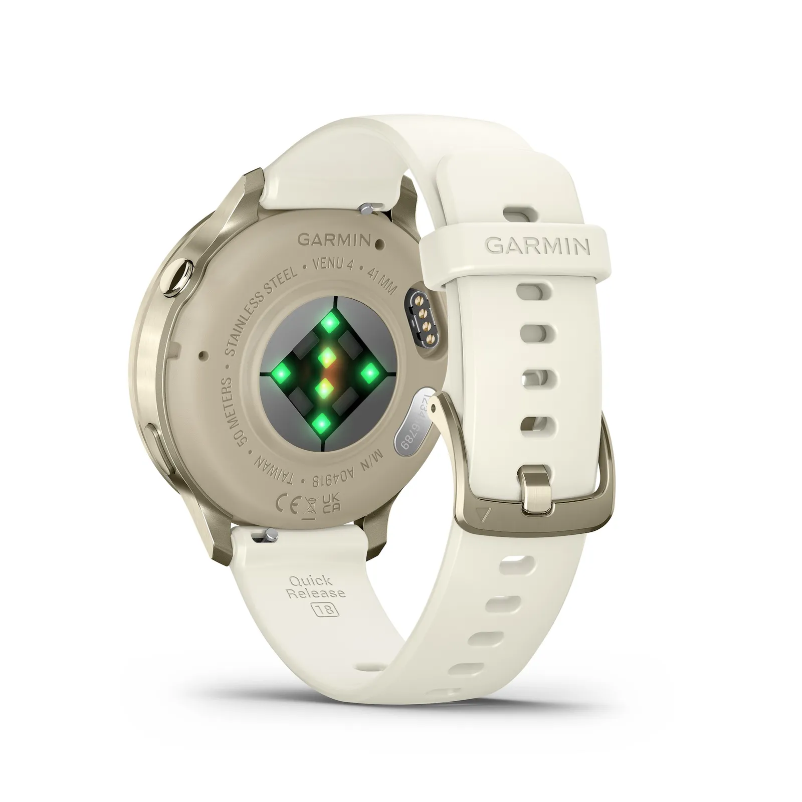 Garmin Venu® 4 - 41 mm Bež/Lunar Gold s brzim silikonskim remenom 18 mm Bone - Slika 5