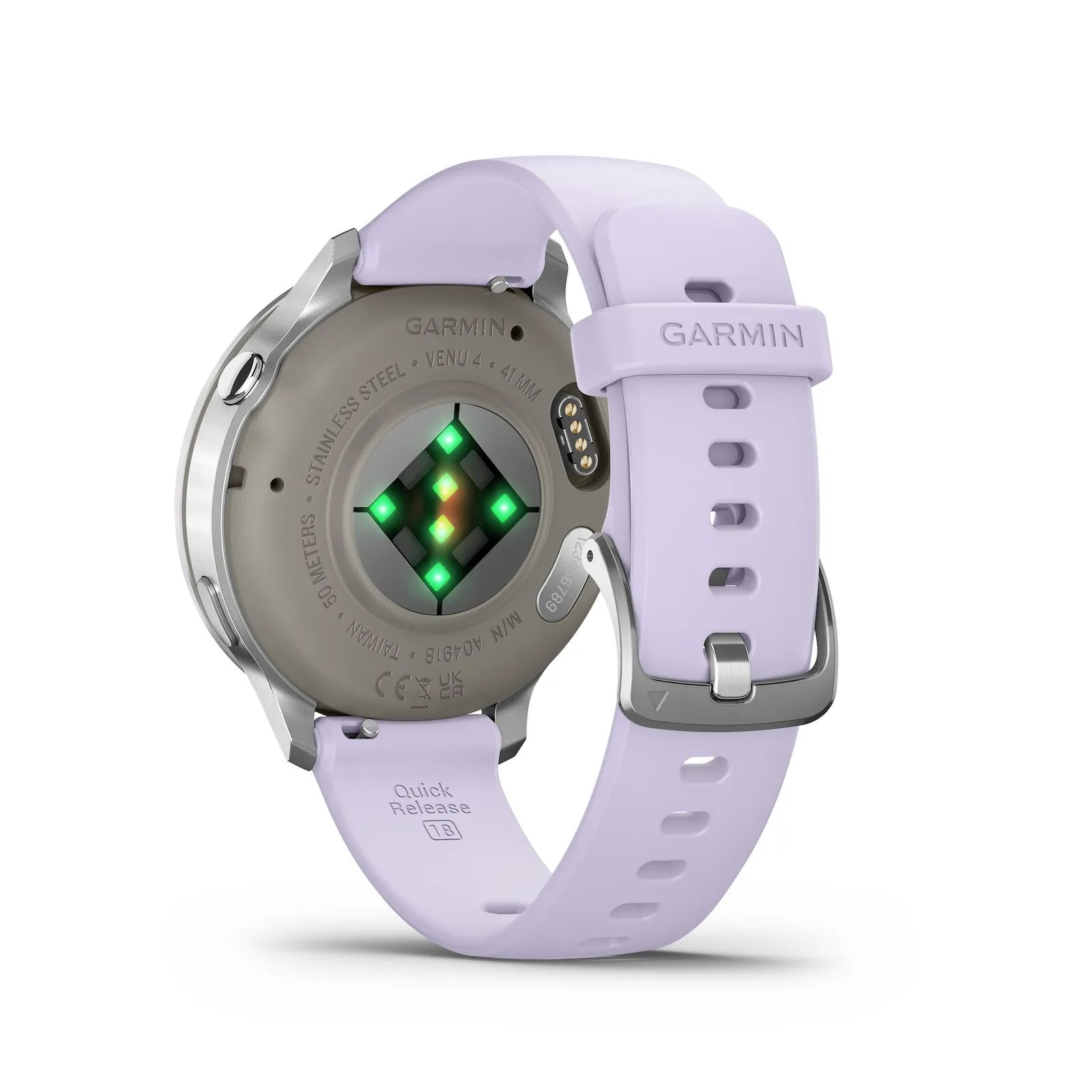 Garmin Venu® 4 - 41 mm Siva/srebrna s brzim silikonskim remenom 18 mm lavanda plava - Slika 5