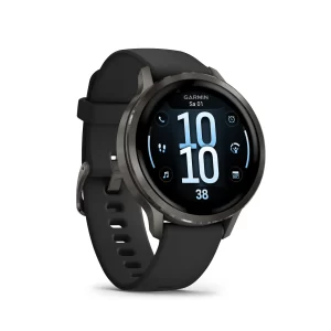 Garmin Venu® 4 - 45 mm Crna/škriljevac siva s brzim silikonskim remenom od 22 mm