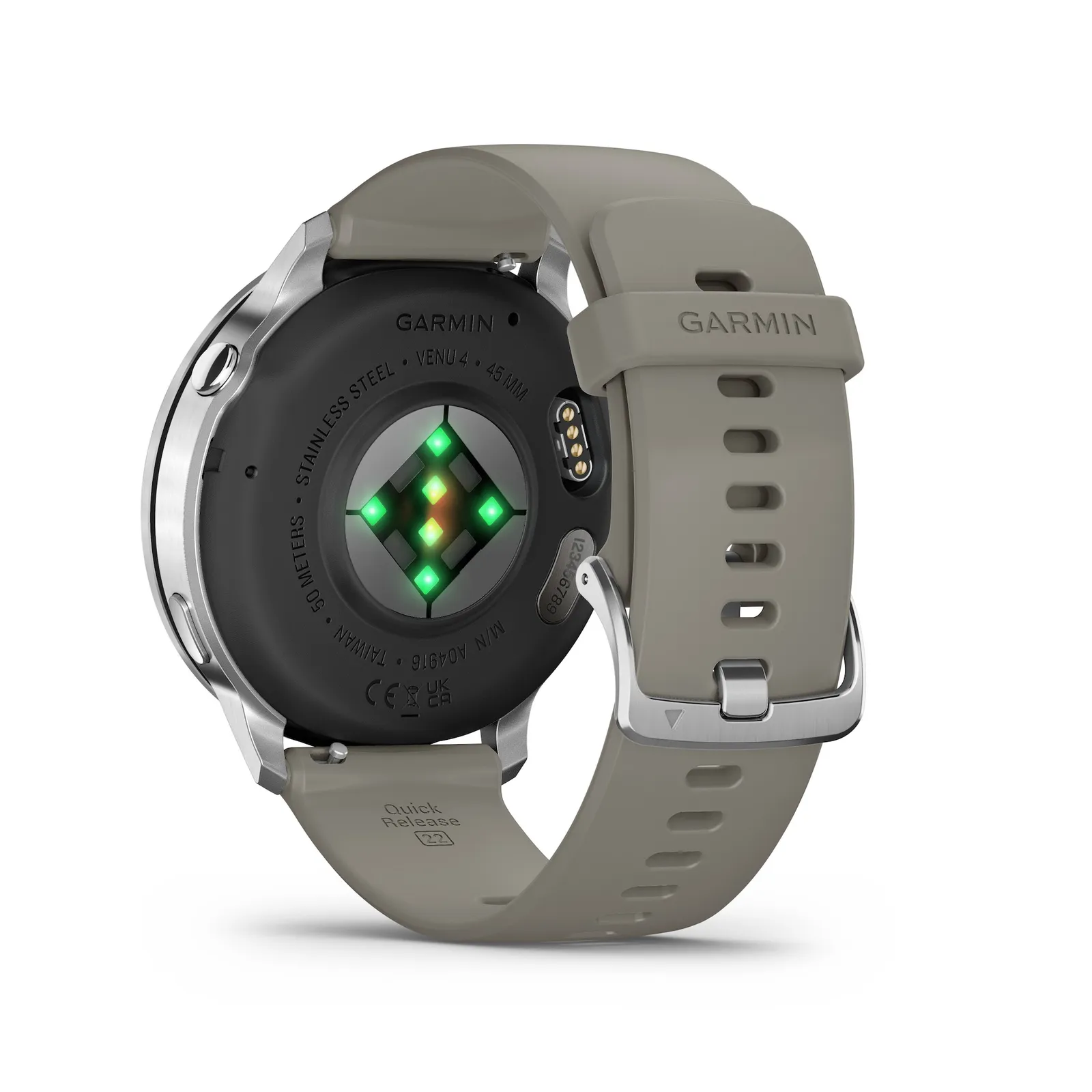 Garmin Venu® 4 - 45 mm crni/srebrni s brzim silikonskim remenom za otpuštanje 22 mm, siva - Slika 5