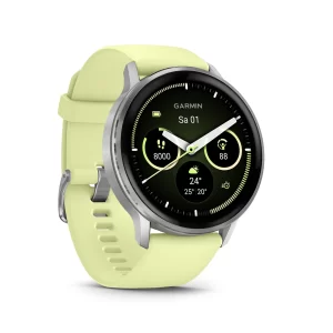 Garmin Venu® 4 - 45 mm Grau/Silber s brzim silikonskim remenom od 22 mm, limun