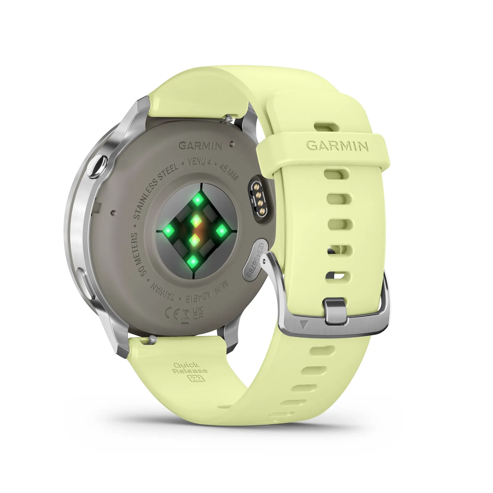 Garmin Venu® 4 - 45 mm Grau/Silber s brzim silikonskim remenom od 22 mm, limun - Slika 5