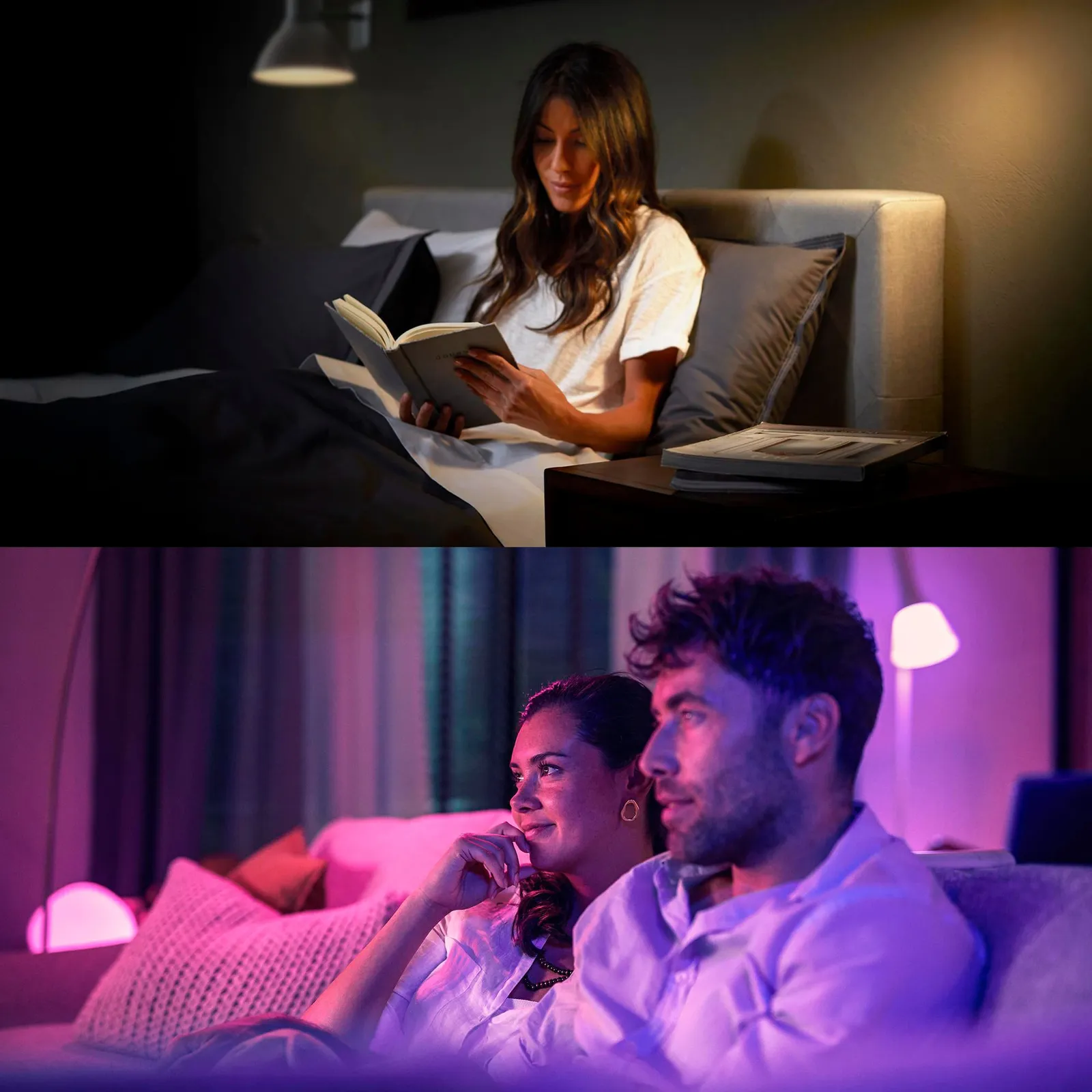 hilips Hue Essential Starter Kit: Hue Bridge + 2 Essential E27 pametne lampe, bijela i kolor ambijenta, 2200K-6500K - Slika 3
