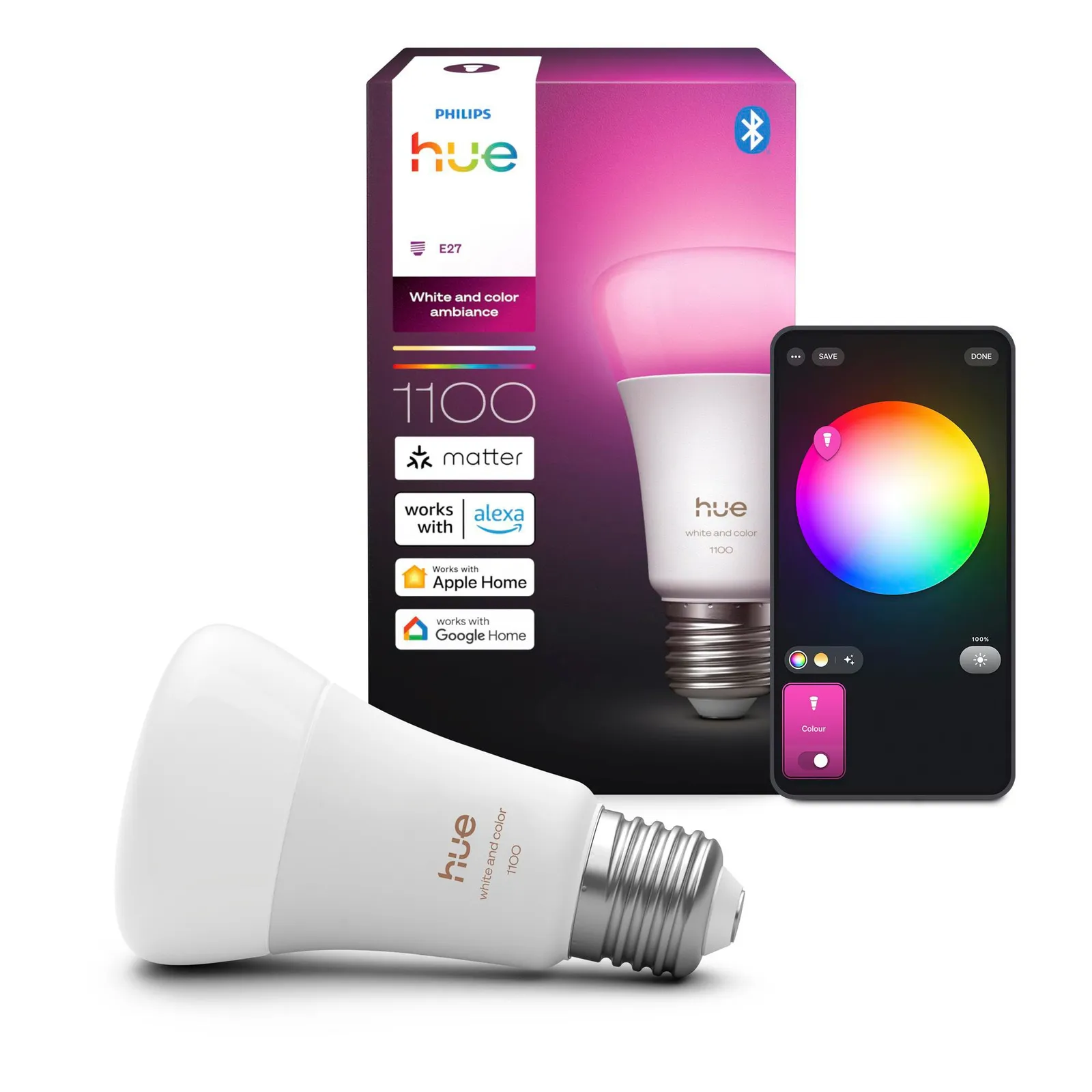 Philips Hue White E27 White and Color Ambiance pojedinačno pakiranje 1100lm 75W
