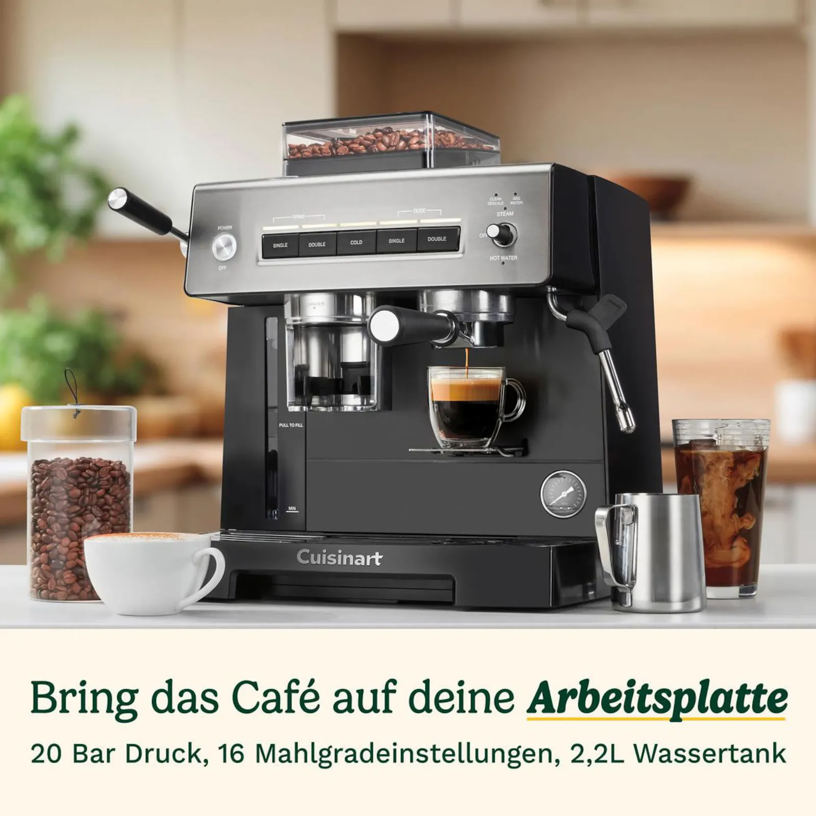 Cuisinart aparat za espresso s funkcijom mljevenja, tampiranja i kuhanja - Slika 2