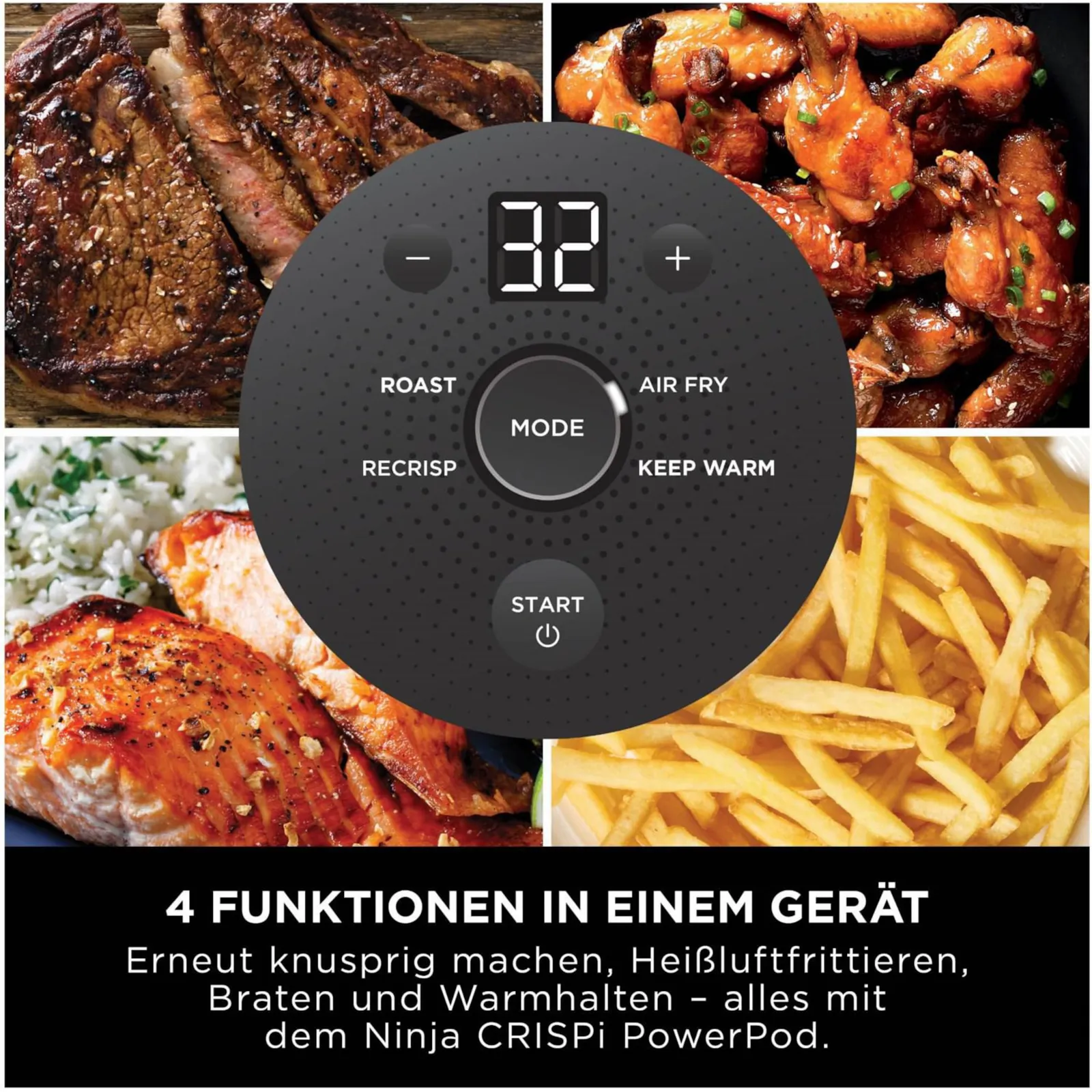 Ninja CRISPi 4-in-1 FN101EUST, zračna friteza - Slika 3