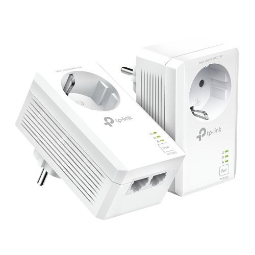 TP-Link AV1000 2-Port Gigabit Passthrough Powerline Starter Kit, TPL-TL-PA7027P KIT