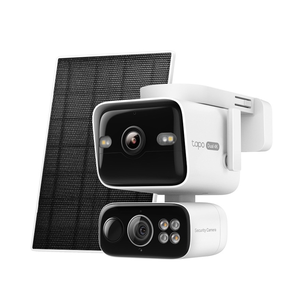 TP-Link Tapo C675D KIT vanjska solarna nadzorna kamera, dvostruki 4K objektiv, 360° Pan/Tilt, AI, WiFi 2,4/5GHz, microSD do 512GB, IP65