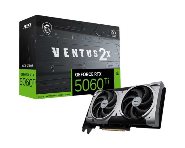 MSI GeForce RTX 5060 Ti 16G VENTUS 2X OC PLUS, V535-005R